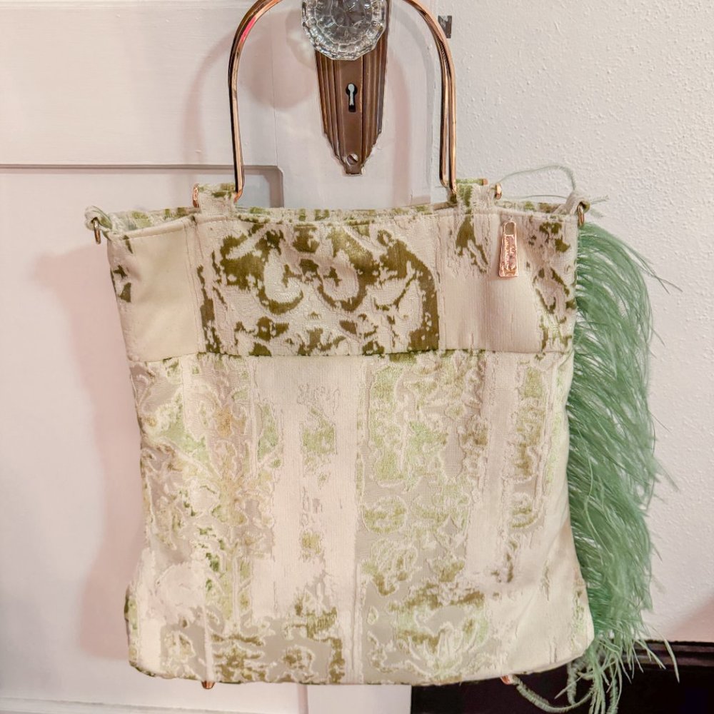 La Milanesa Brenda jacquard tote In Green